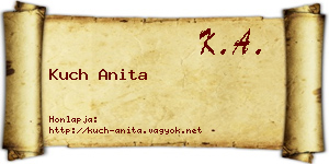 Kuch Anita névjegykártya